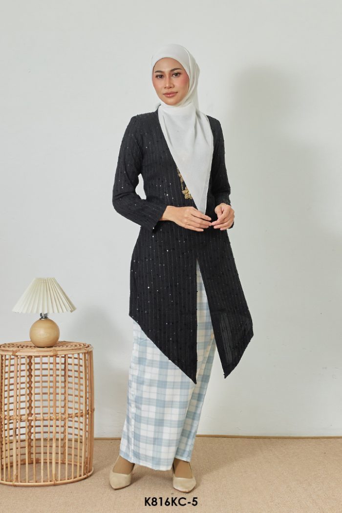 Kebaya Cindai in Black (K816KC-5)