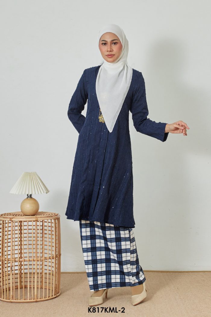 Kebarung Melati in Dark Blue (K817KML-2)