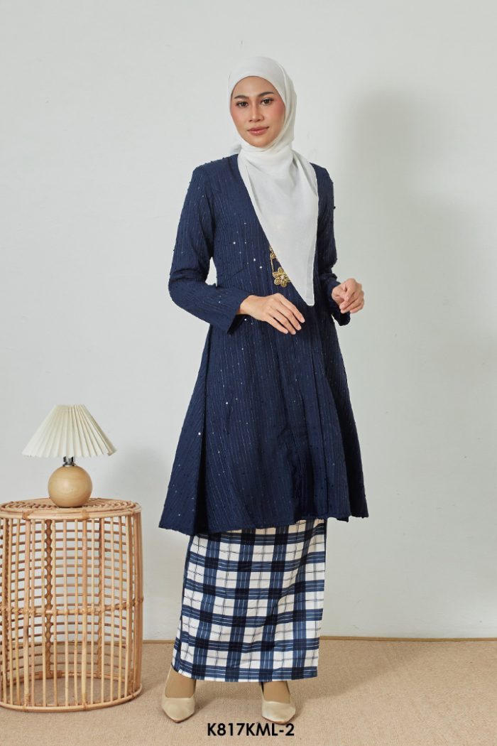 Kebarung Melati in Dark Blue (K817KML-2)