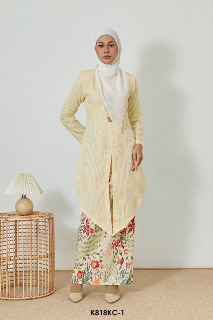 Kebaya Cindai in White (K818KC-1)