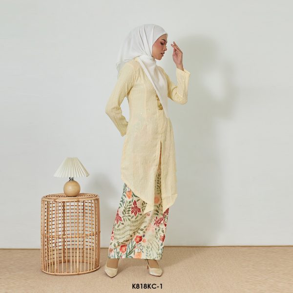 Kebaya Cindai in White (K818KC-1) - Image 2