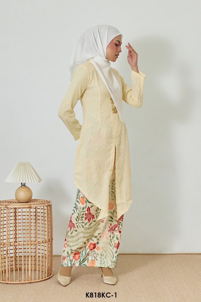 Kebaya Cindai in White (K818KC-1)