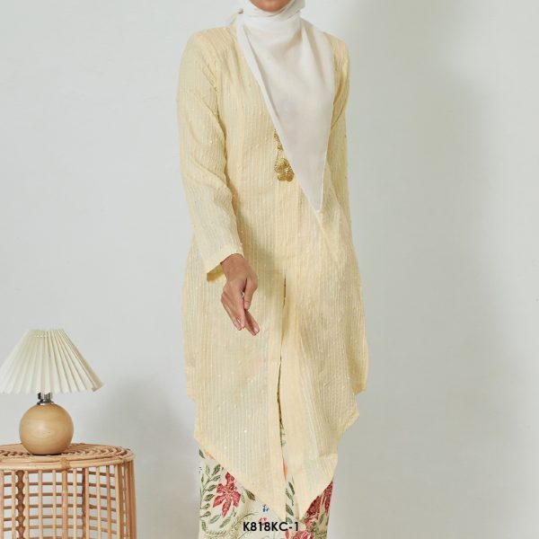 Kebaya Cindai in White (K818KC-1) - Image 4