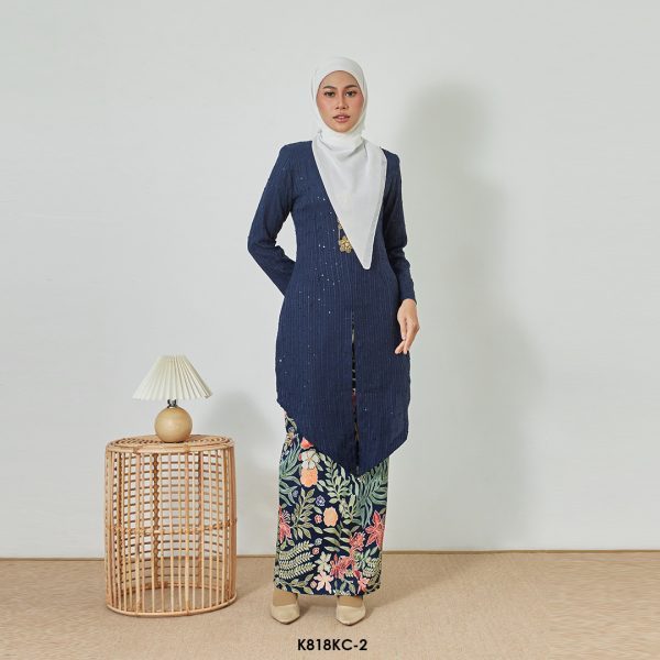 Kebaya Cindai in Dark Blue (K818KC-2)