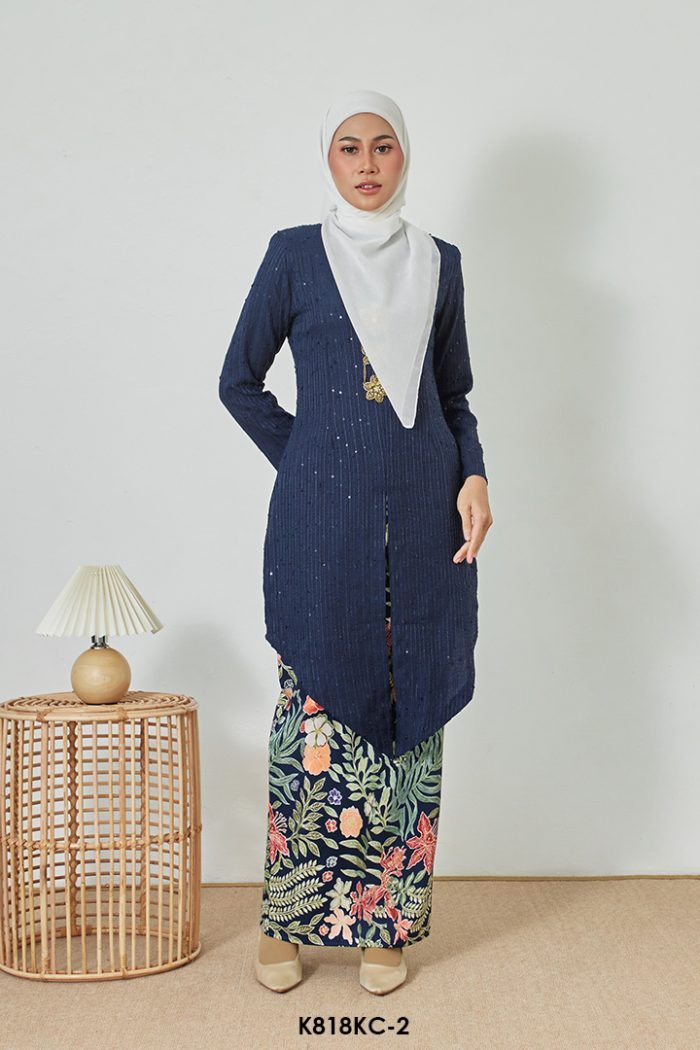 Kebaya Cindai in Dark Blue (K818KC-2)