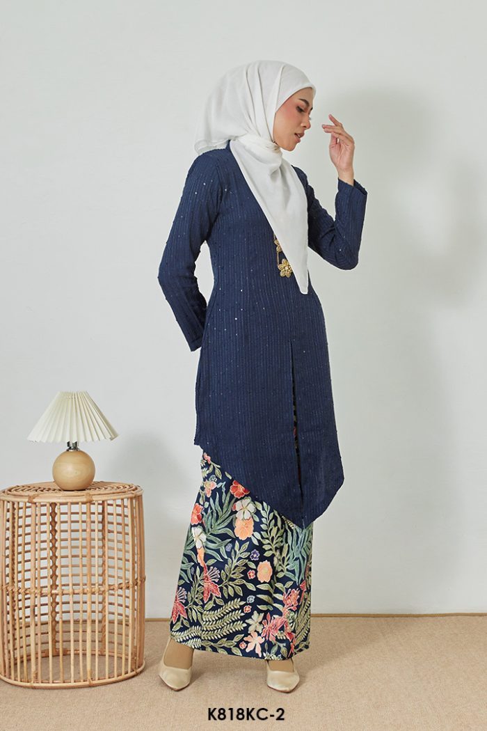 Kebaya Cindai in Dark Blue (K818KC-2)
