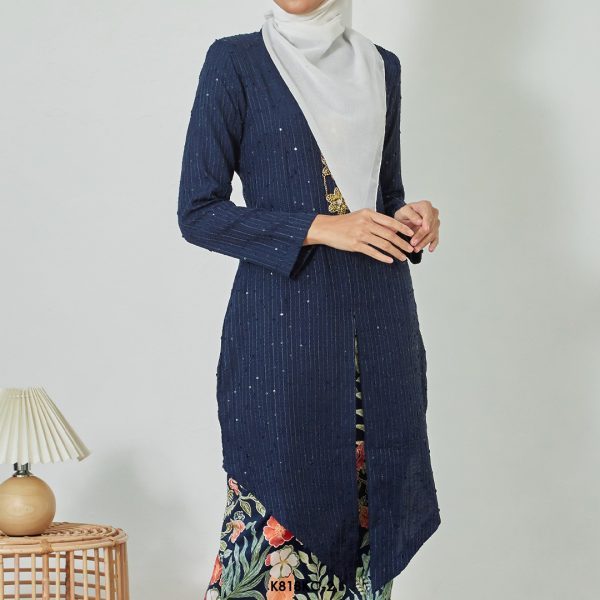 Kebaya Cindai in Dark Blue (K818KC-2) - Image 3