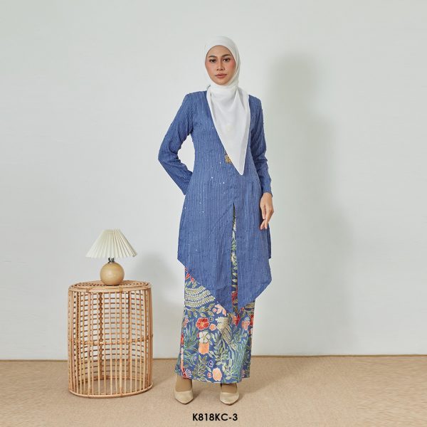 Kebaya Cindai in Deep Periwinkle (K818KC-3)