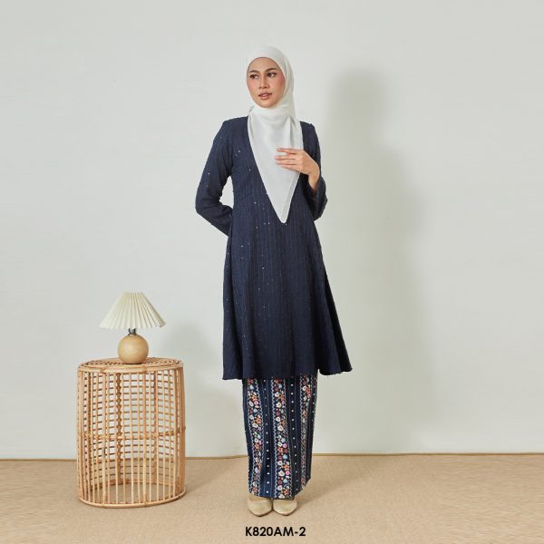 Ameera Kurung in Dark Blue (K820AM-2) - Image 2
