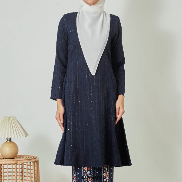 Ameera Kurung in Dark Blue (K820AM-2) - Image 3