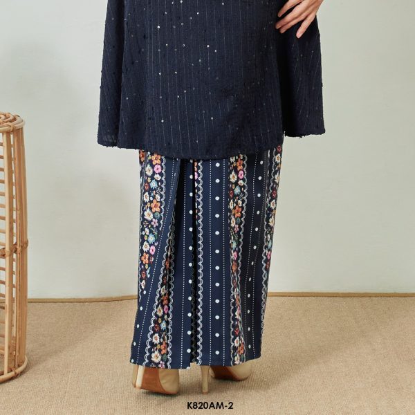 Ameera Kurung in Dark Blue (K820AM-2) - Image 4