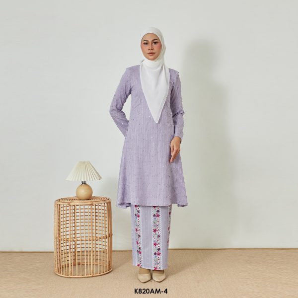 Ameera Kurung in Lavender (K820AM-4)