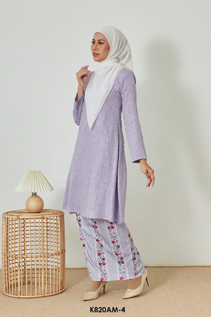 Ameera Kurung in Lavender (K820AM-4)