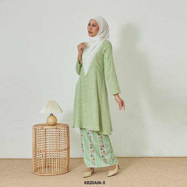 Ameera Kurung in Mint (K820AM-5) - Image 2