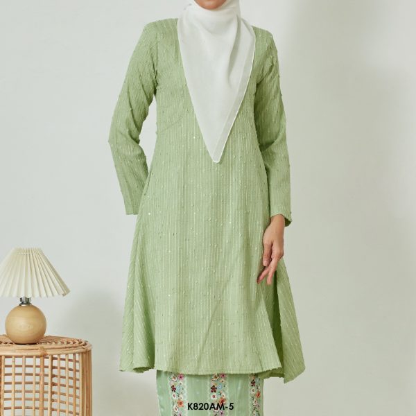 Ameera Kurung in Mint (K820AM-5) - Image 4