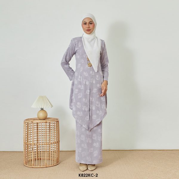 Kebaya Cindai in Faded Purple (K822KC-2)