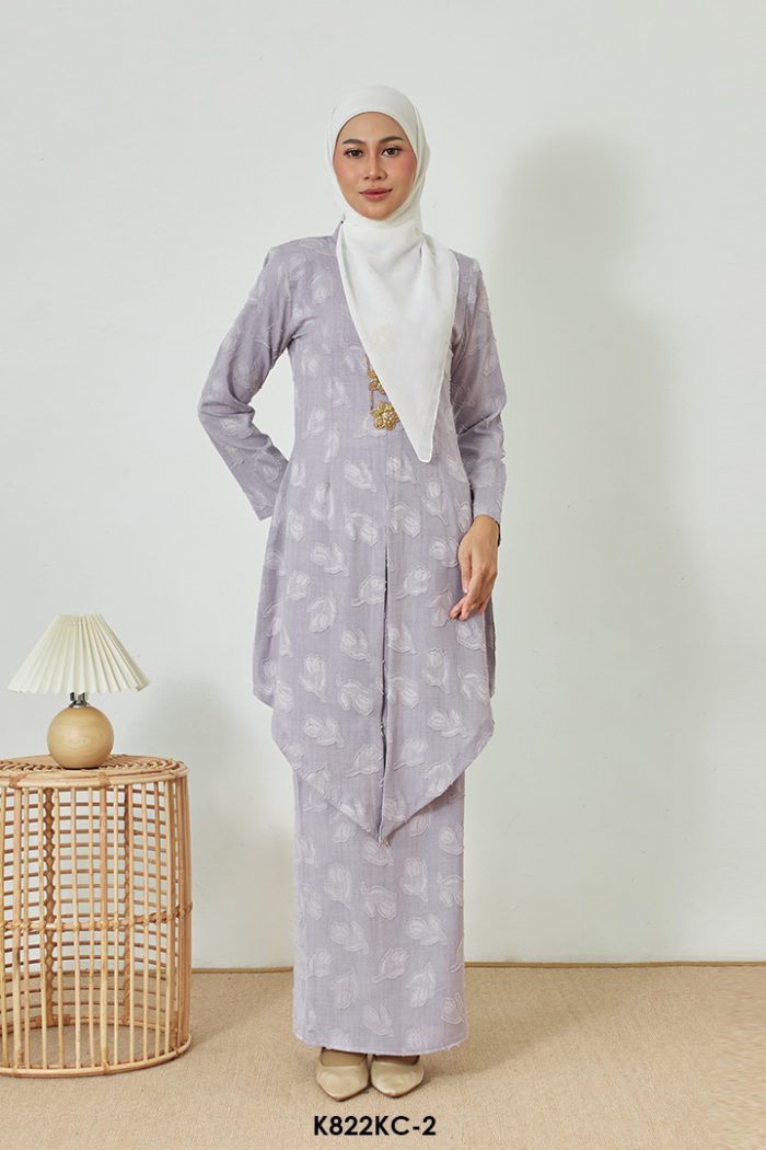Kebaya Cindai in Faded Purple (K822KC-2)