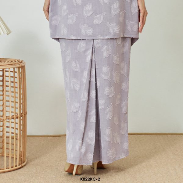 Kebaya Cindai in Faded Purple (K822KC-2) - Image 3