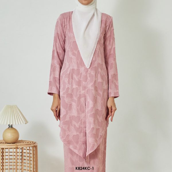 Kebaya Cindai in Pink (K824KC-1) - Image 3