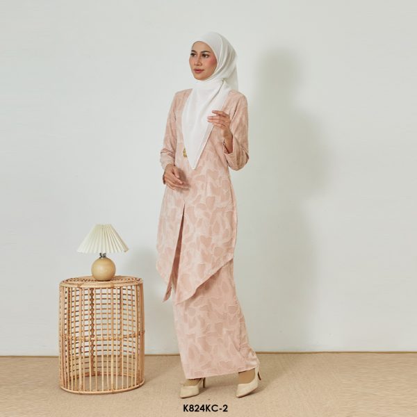 Kebaya Cindai in Pale Pink (K824KC-2) - Image 2