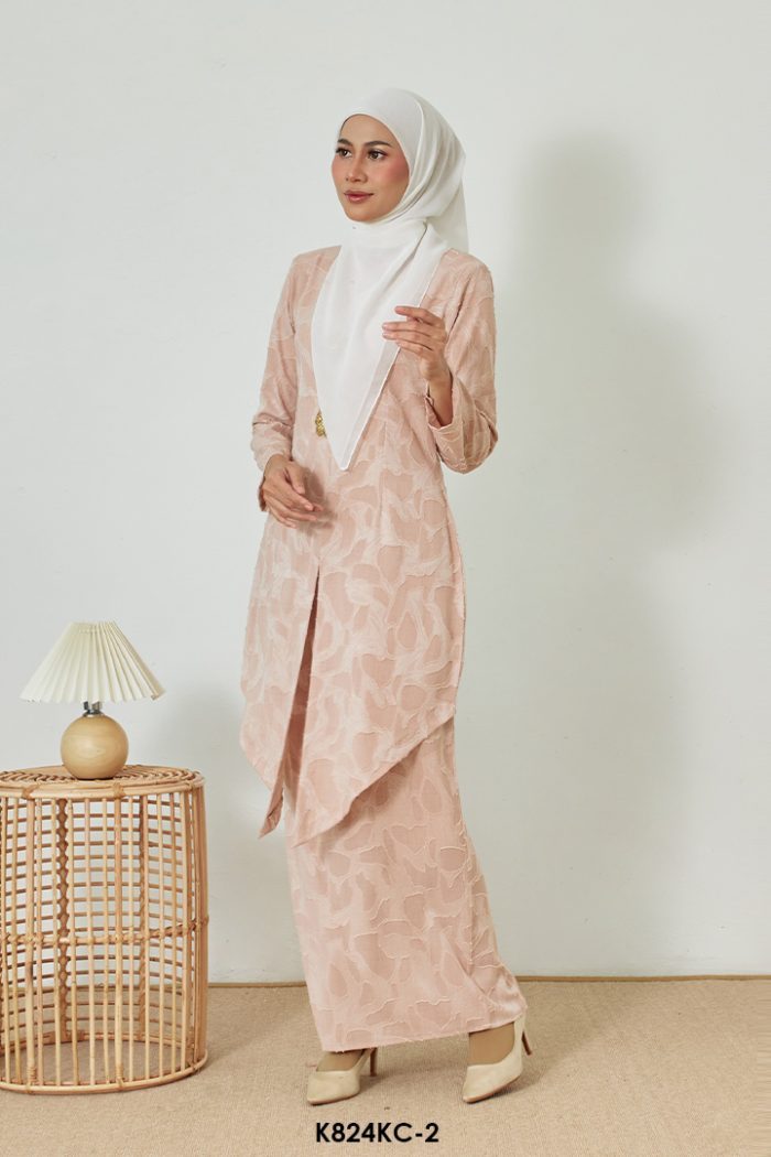 Kebaya Cindai in Pale Pink (K824KC-2)