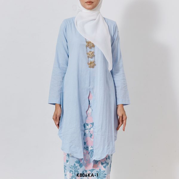 Kebaya Anggun 2.0 in Maya Blue (K806KA-1) - Image 3