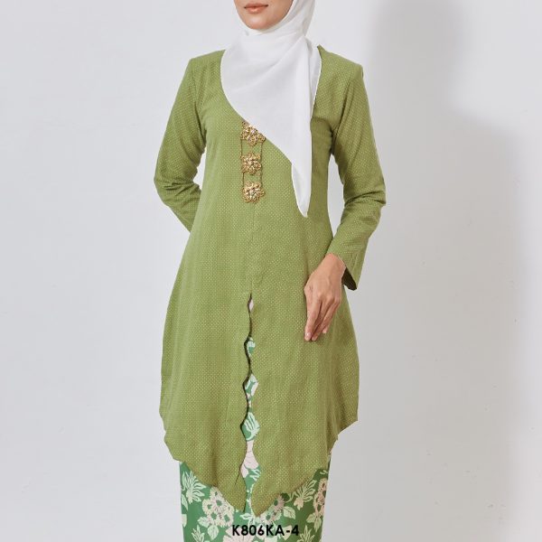Kebaya Anggun 2.0 in Olive (K806KA-4) - Image 3