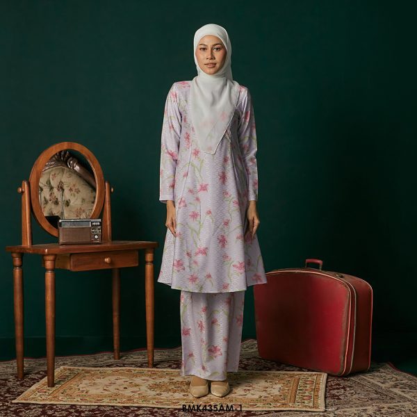 Ameera Kurung in Lilac (BMK435AM-1)