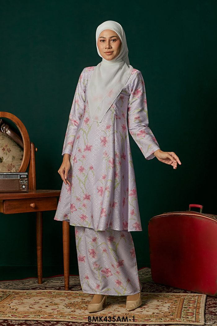 Ameera Kurung in Lilac (BMK435AM-1)