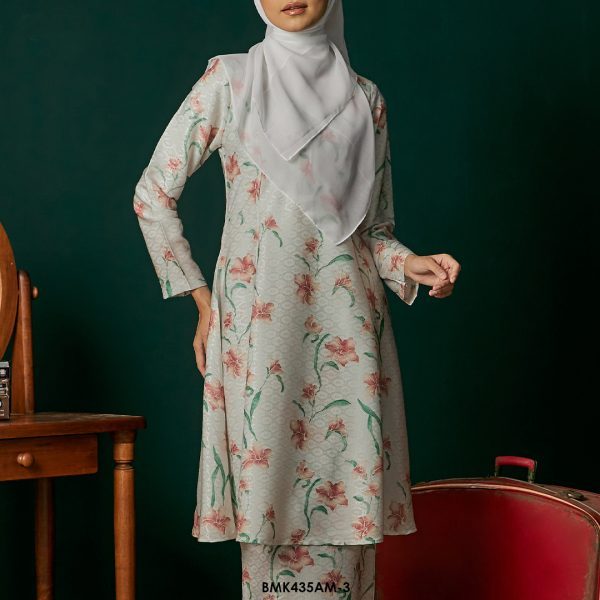 Ameera Kurung in Pink Salmon (BMK435AM-3) - Image 3