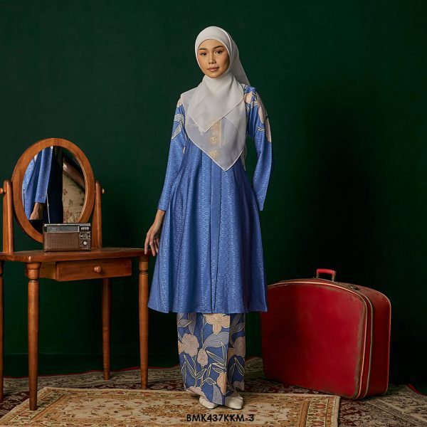 Kebarung Batiq Mia in Azure Blue (BMK437KKM-3)