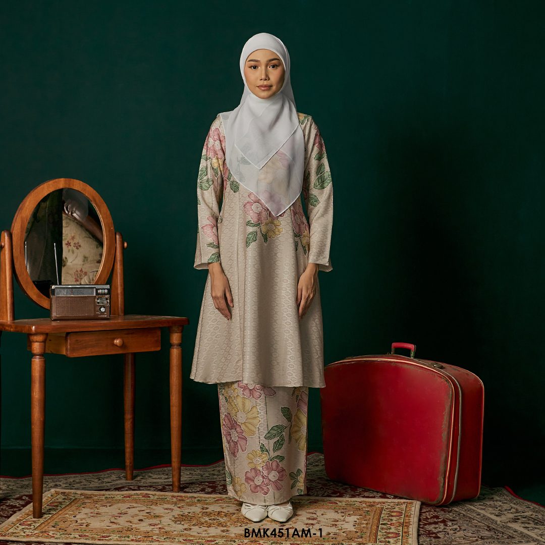 Ameera Kurung in Cream (BMK451AM-1)