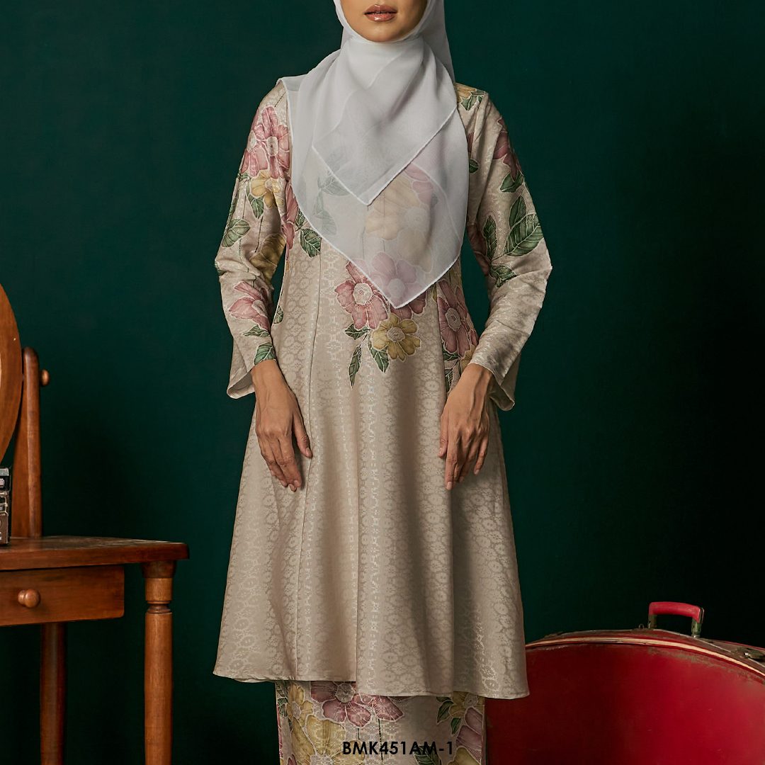 Ameera Kurung in Cream (BMK451AM-1) - Image 4