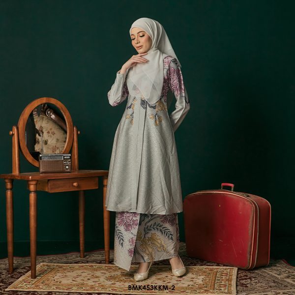 Kebarung Batiq Mia in Light Grey (BMK453KKM-2) - Image 2