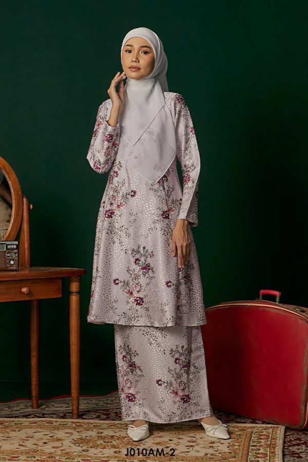 Ameera Kurung in Pale Purple (J010AM-2)