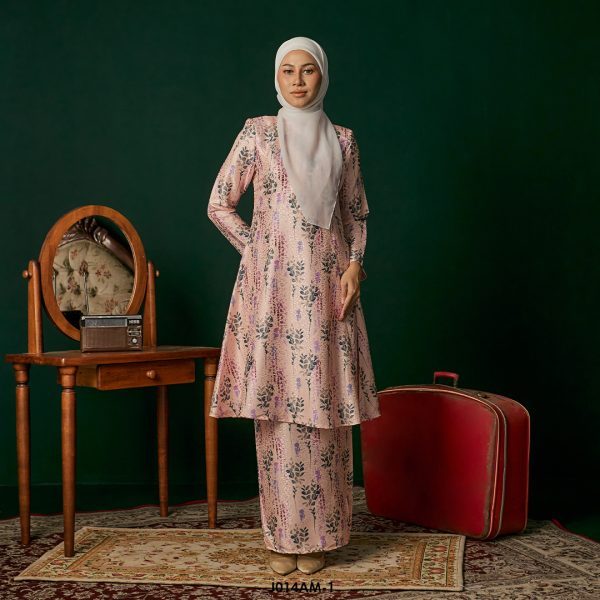 Ameera Kurung in Pink (J014AM-1)