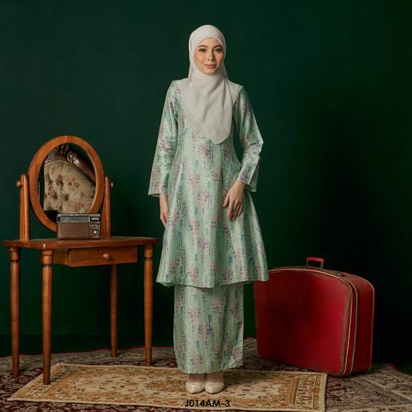 Ameera Kurung in Light Teal (J014AM-3)