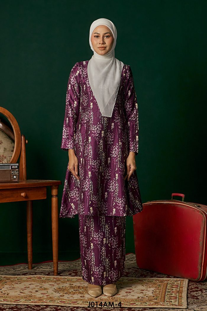 Ameera Kurung in Purple (J014AM-4)