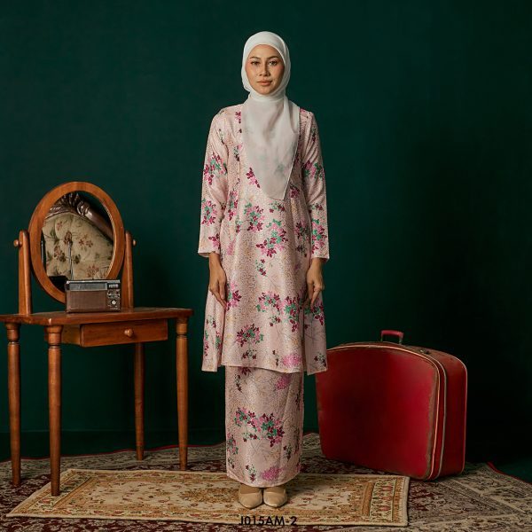Ameera Kurung in Light Salmon (J015AM-2)