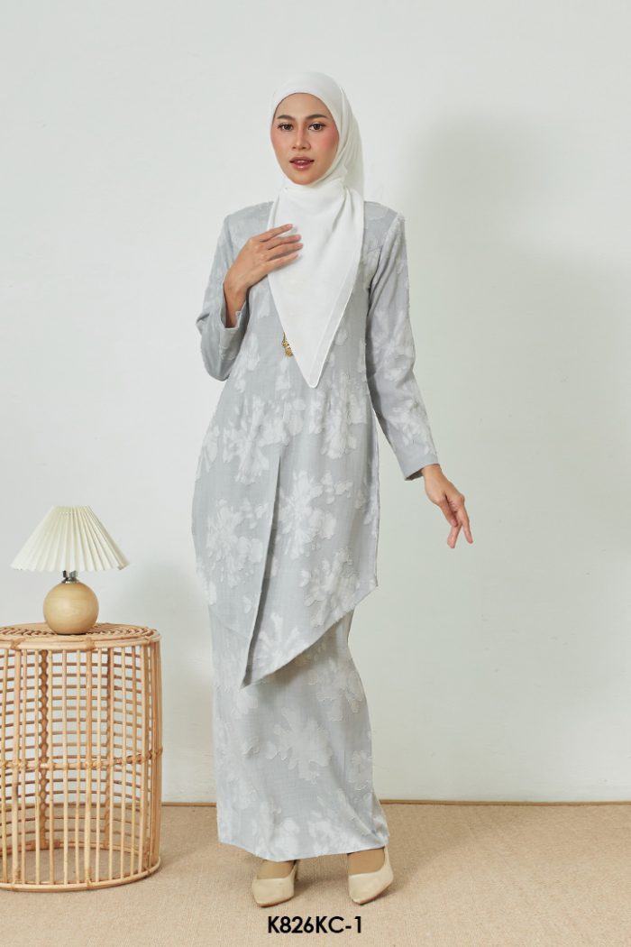Kebaya Cindai in Dark Grey (K826KC-2)