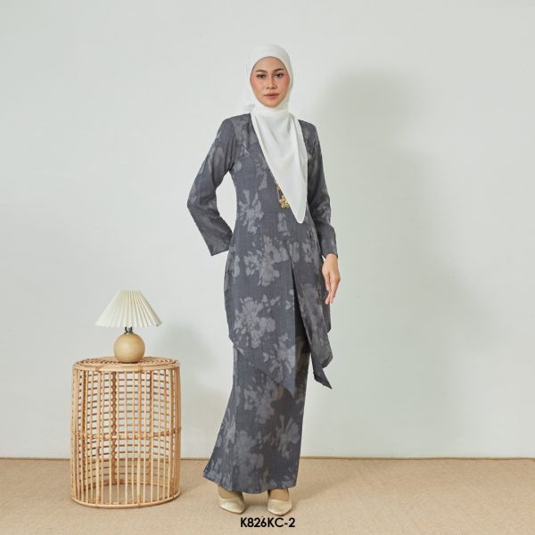 Kebaya Cindai in Grey (K826KC-1)