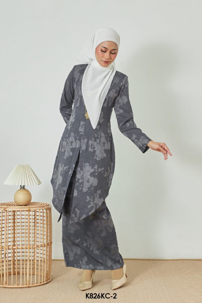 Kebaya Cindai in Grey (K826KC-1)