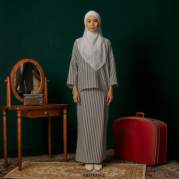 Kurung Kedah in Black (K827KKH-2)