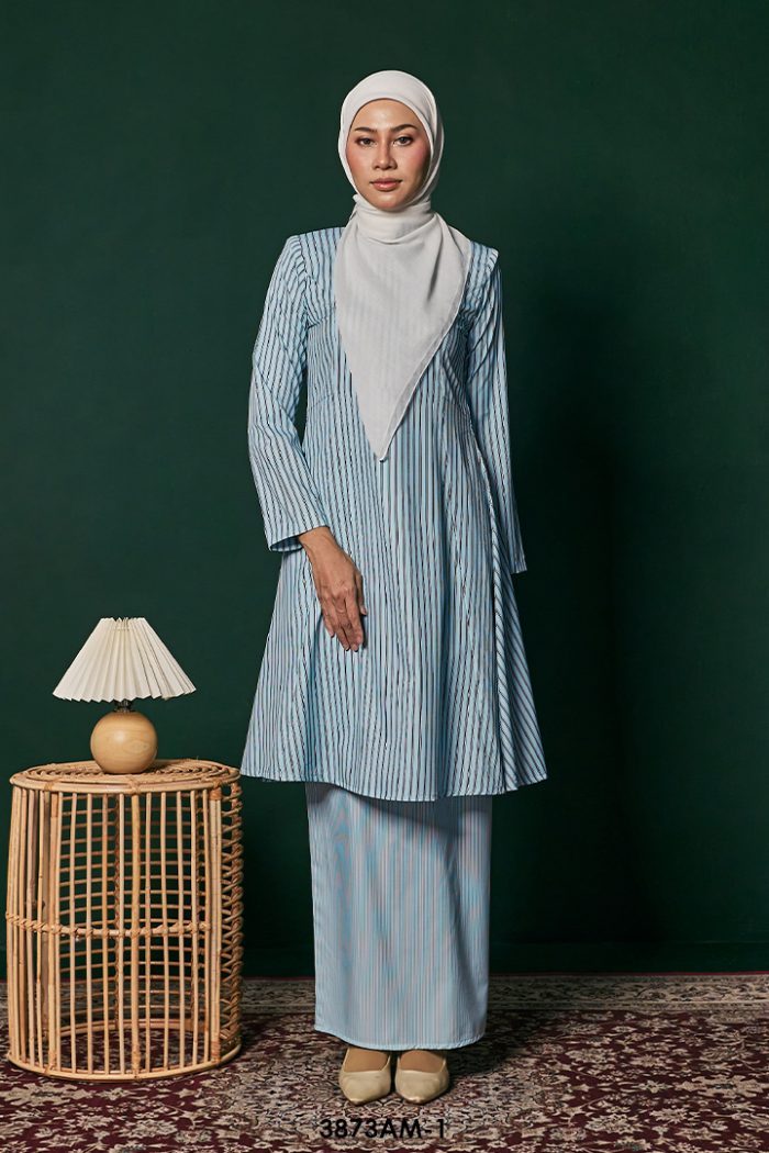 Ameera Kurung in Blue (3873AM-1)