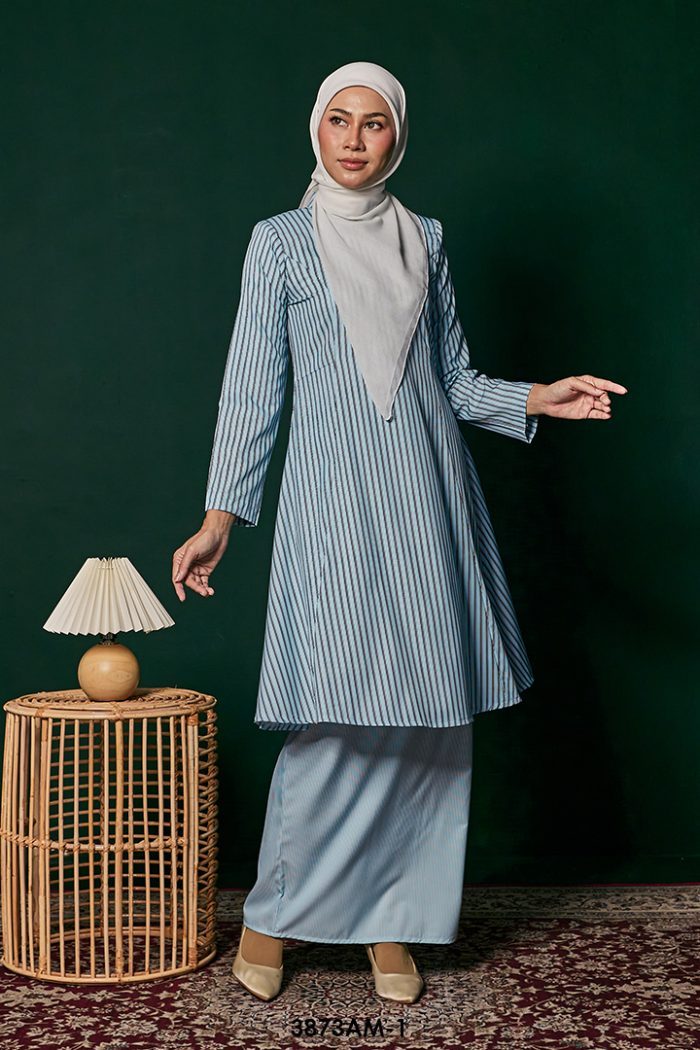 Ameera Kurung in Blue (3873AM-1)