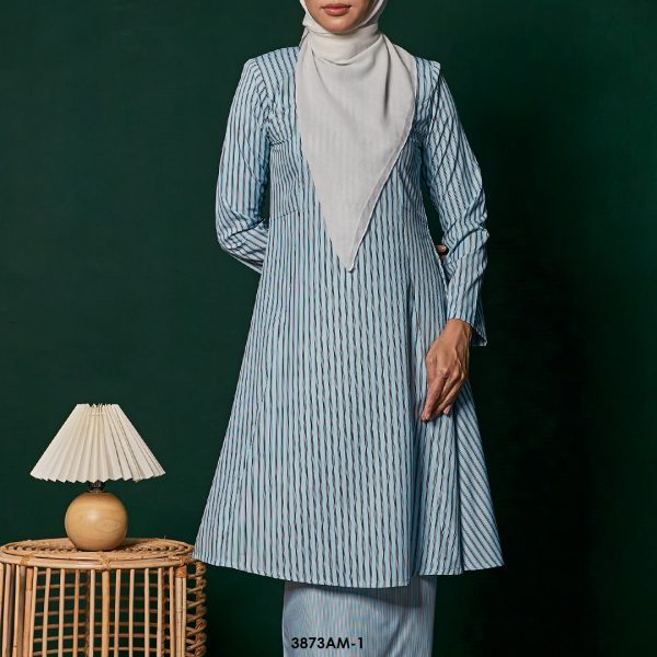 Ameera Kurung in Blue (3873AM-1) - Image 4