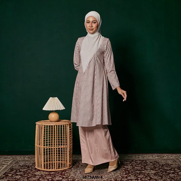 Ameera Kurung in Coral (3873AM-4) - Image 2