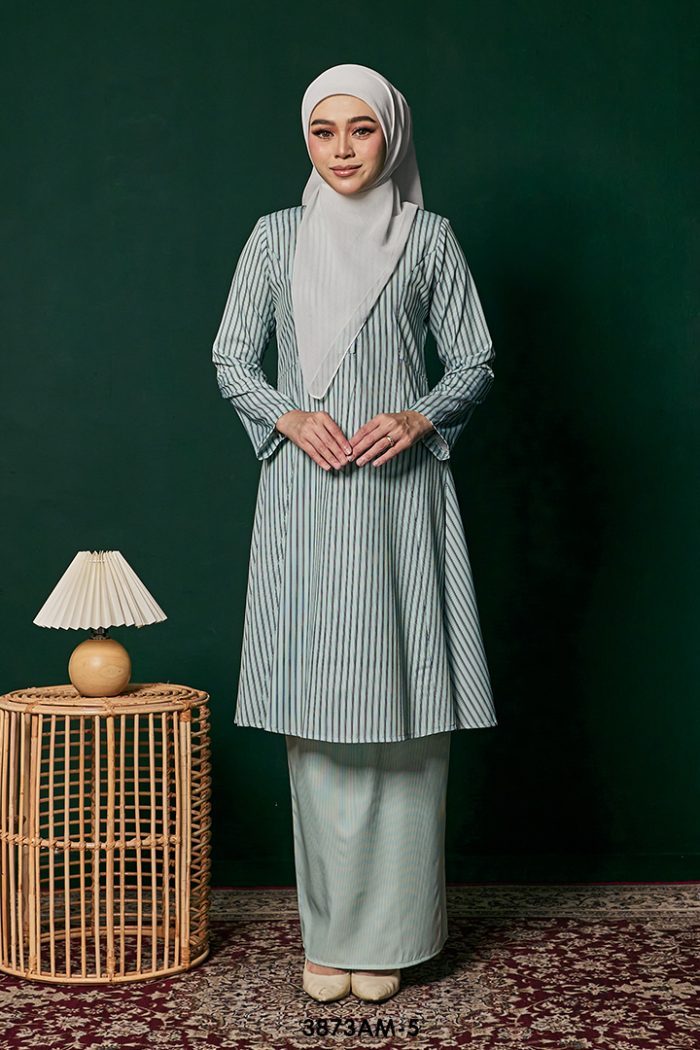Ameera Kurung in Mint (3873AM-5)