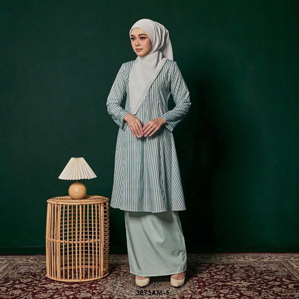 Ameera Kurung in Mint (3873AM-5) - Image 2