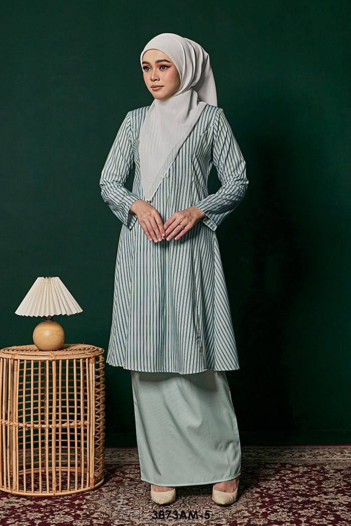 Ameera Kurung in Mint (3873AM-5)